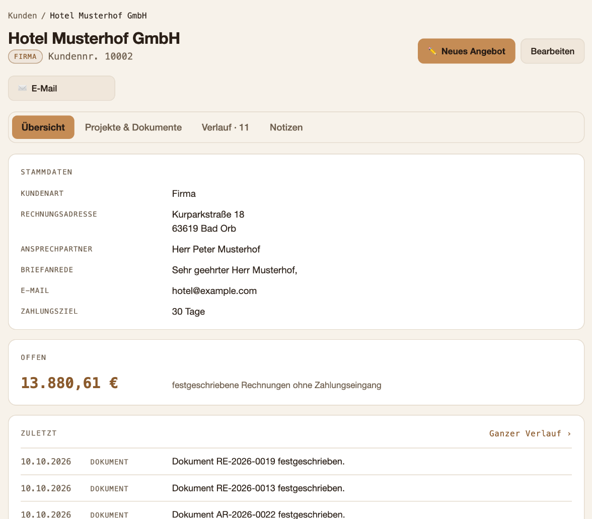 Kunden in die Kundendatenbank übernehmen